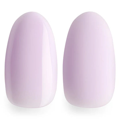 Two pastel purple nail swatches showcasing the Inspire Multi-Flex Gel from COLORS by VanDahl for professional nail care.